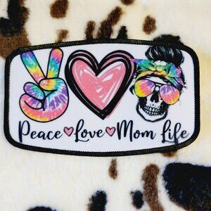 Mom Life DYI Fabric Hat Patch Glue Iron On Sew Custom Hat Patch